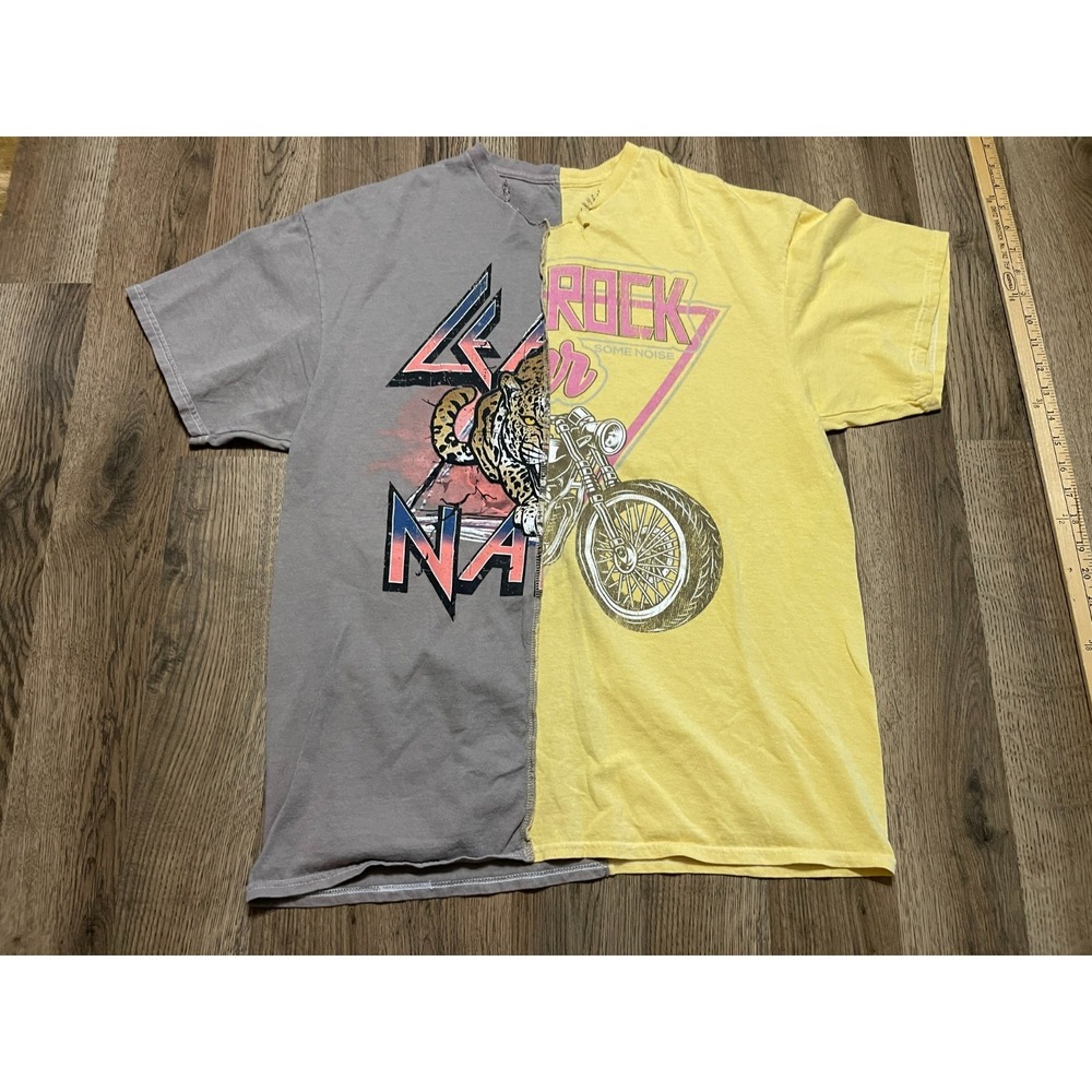 Trust The Universe Shirt, Women's Size Large, Yellow Gray, Def Lepard